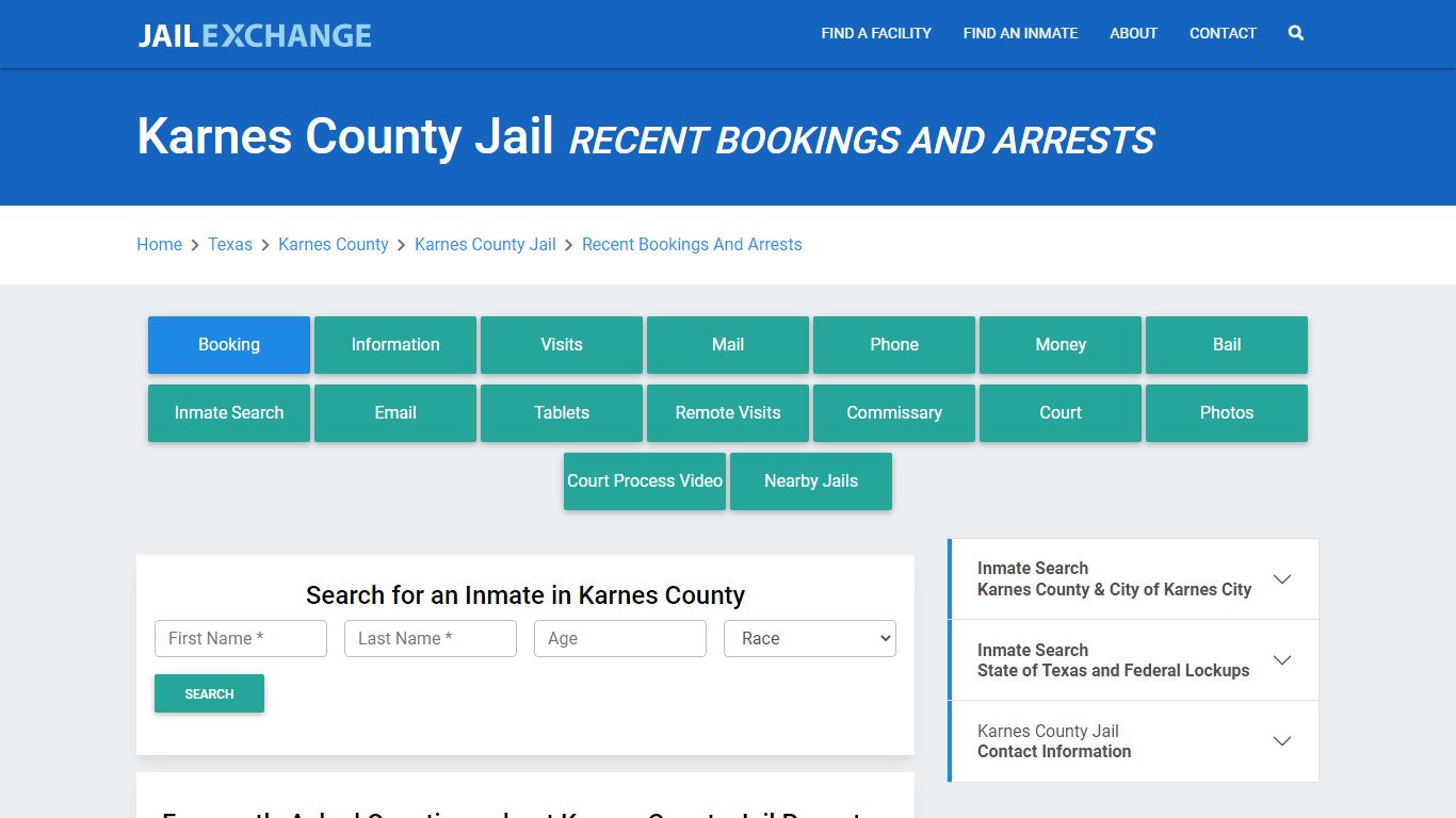 Karnes County Jail Recent Bookings And Arrests - Jail Exchange