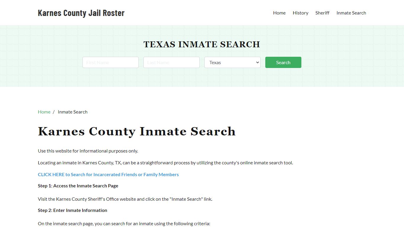 Karnes County, TX Detainee Lookup