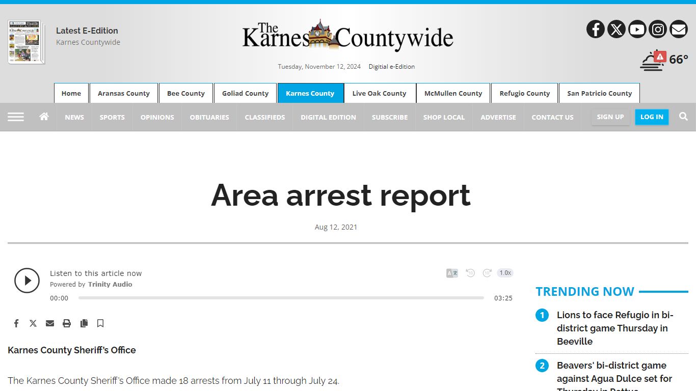 Area arrest report | News | southtexasnews.com